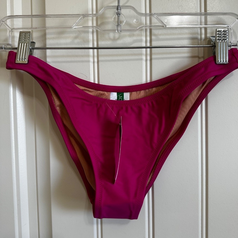J. Crew Bikini Bottoms Hot Pink Classic Swim Suit Low Rise Size S - Picture 3 of 6